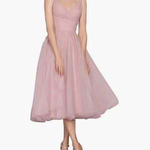 Women Tulle Tea Length Evening Dress